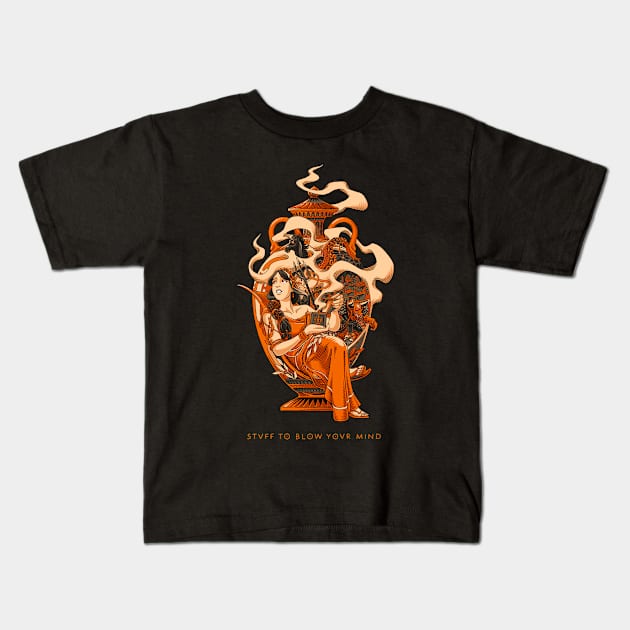 Stuff To Blow Your Mind - Pandora Kids T-Shirt by Red Buffalo Illustration